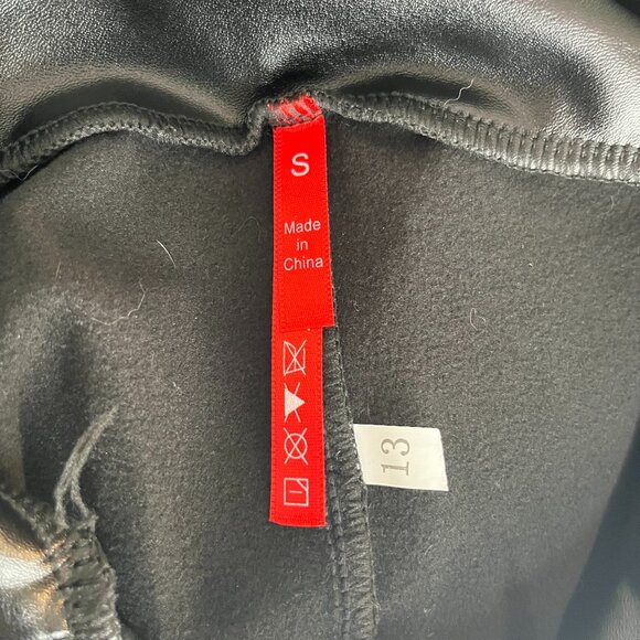 SPANX Faux Leather High Rise Black Leggings Size Small Label Removed - Picture 5 of 6